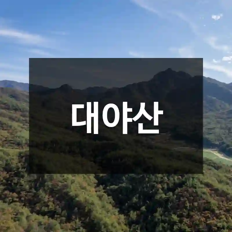 대야산