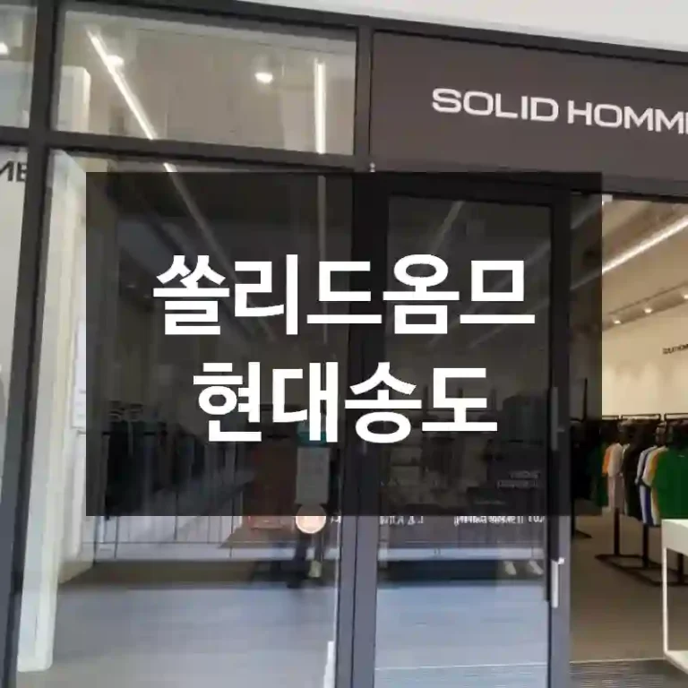 쏠리드옴므 현대송도