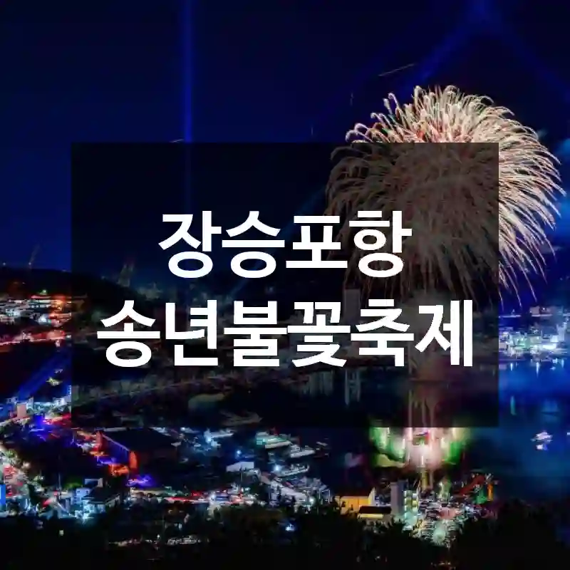 장승포항 송년불꽃축제